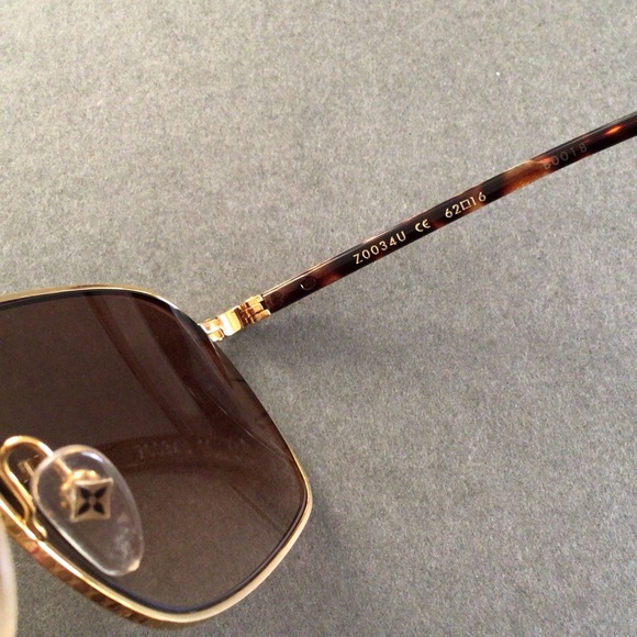 Louis Vuitton Conspiration Pilote Aviator Sunglasses Z0034U Hand Made in France - Picture 16 of 16